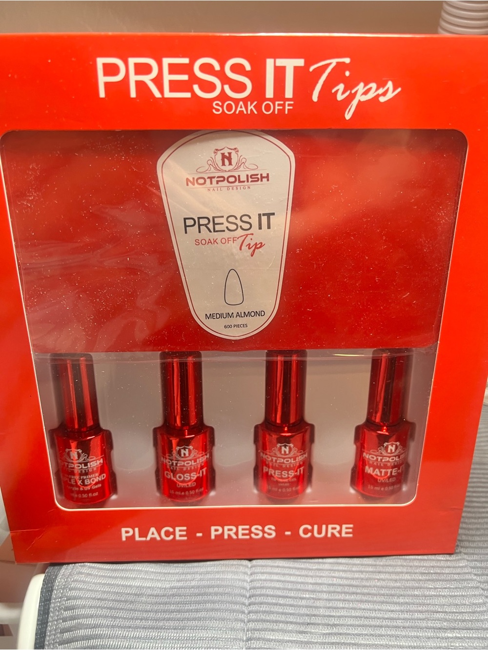 NotPolish Press It Soak Off Nail Tips Kit - Red